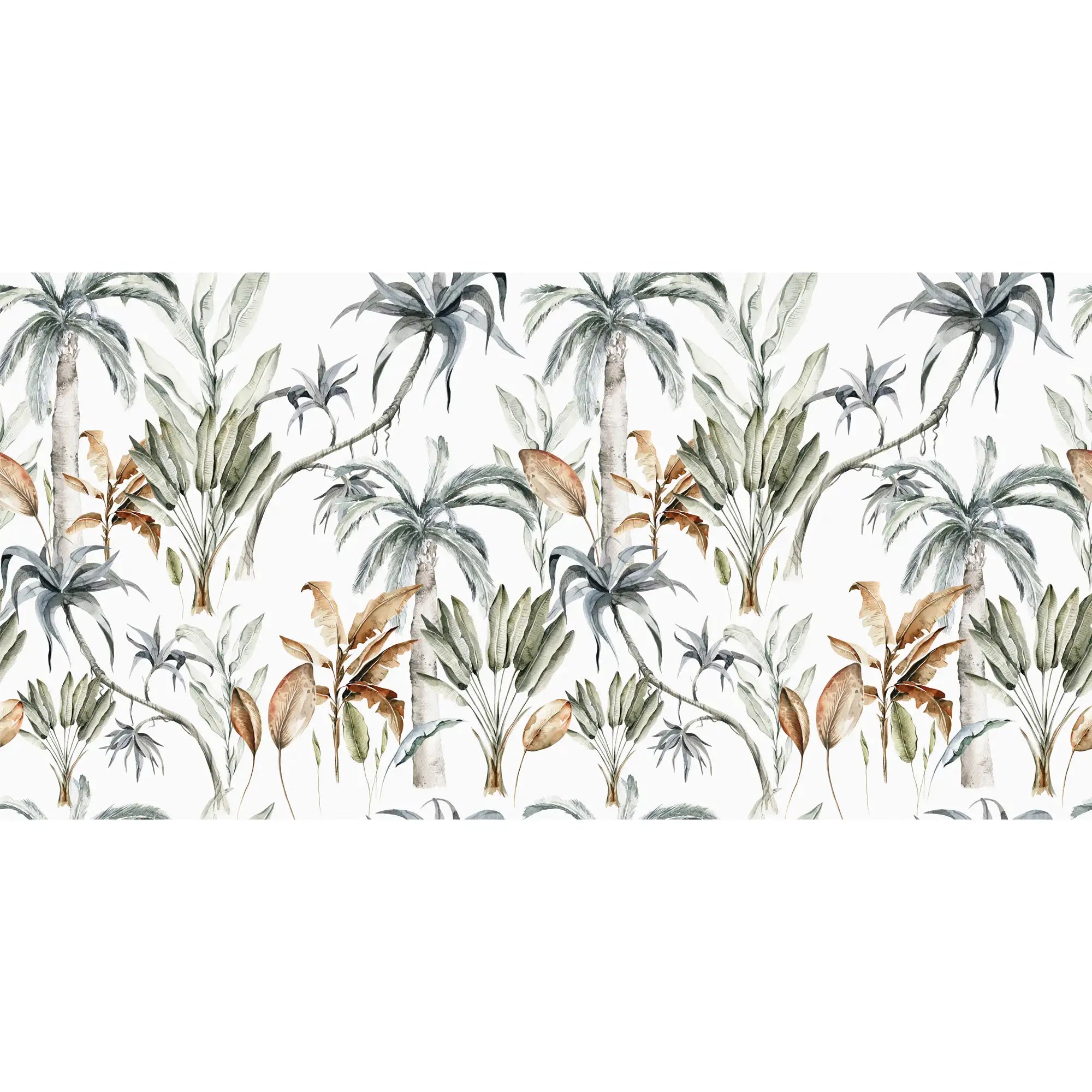 3210 / Tropical Plants and Palm Trees Wall Mural | Peel and Stick Wallpaper | Boho Jungle Room Decor | Easy Install Adhesive Design - Artevella