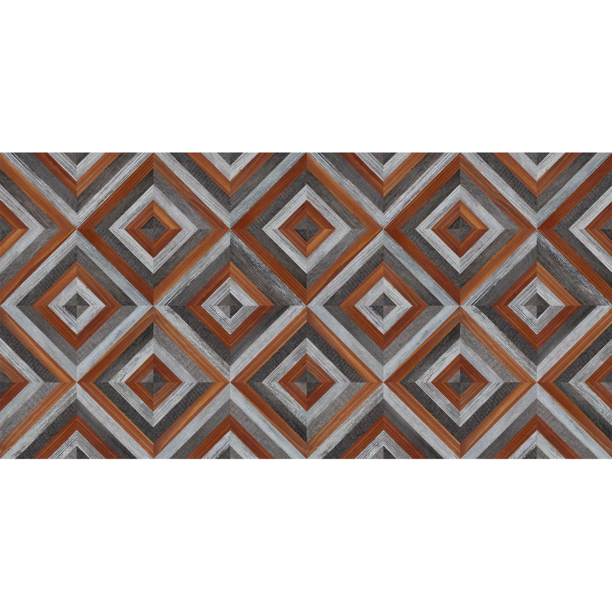 3216 / Geometric Diamond Pattern with Wood Grain Finish - Adhesive Wallpaper for Home and Office Space - Artevella