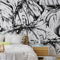 3219 / Nature Meets Artistry: European Ink-Style Jungle & Forest Tree Peel and Stick Wallpaper - Room Decor Statement - Artevella