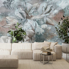 3227 / Classic Botanical Wallpaper – Artistic Vintage Floral Design with Subtle Textures, Perfect for Creating Sophisticated Accent Walls - Artevella