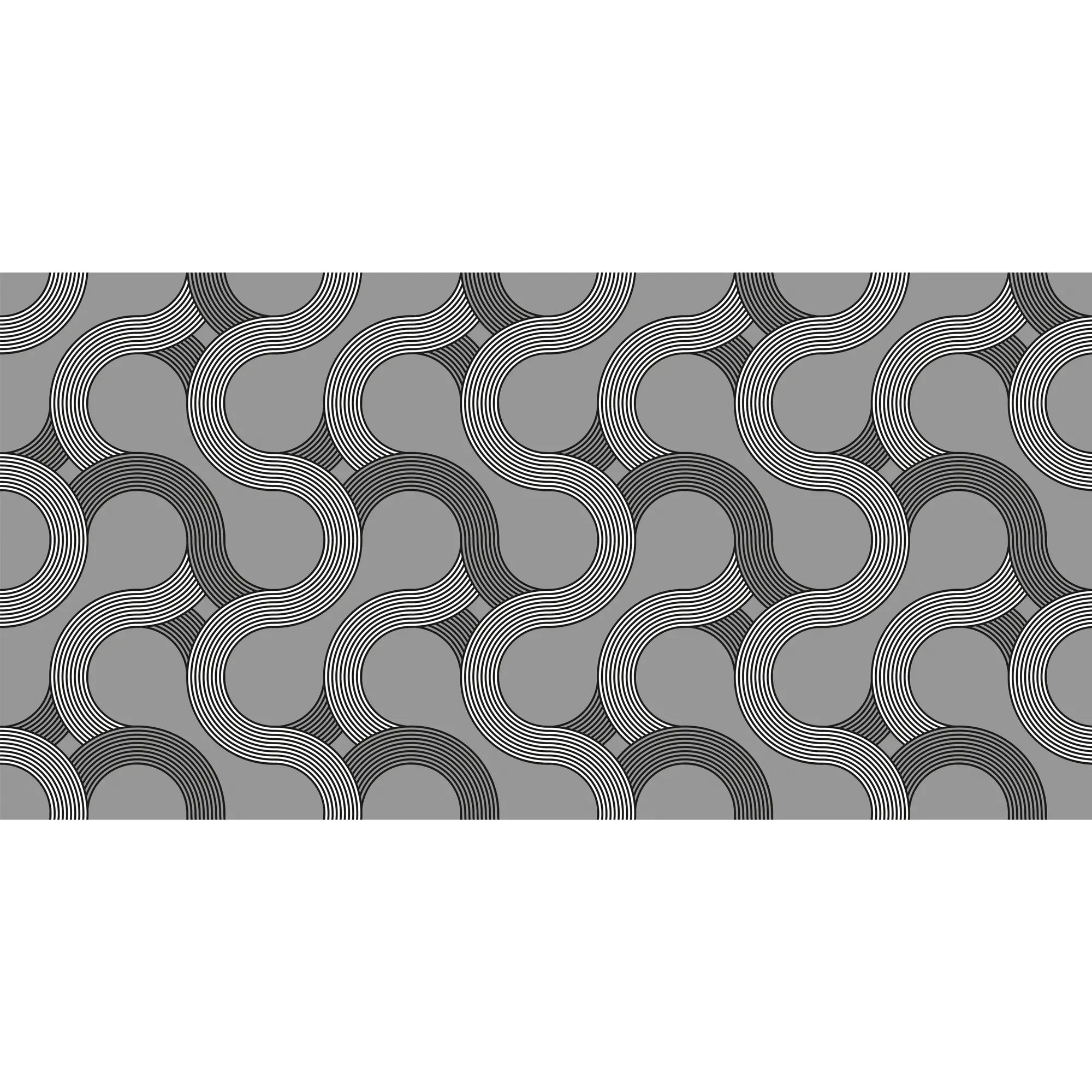 3231 / Wavy Line Wallpaper, Optical Illusion Wall Art, Monochrome Wave Design, Modern Abstract Decor, Unique Pattern Accent - Artevella