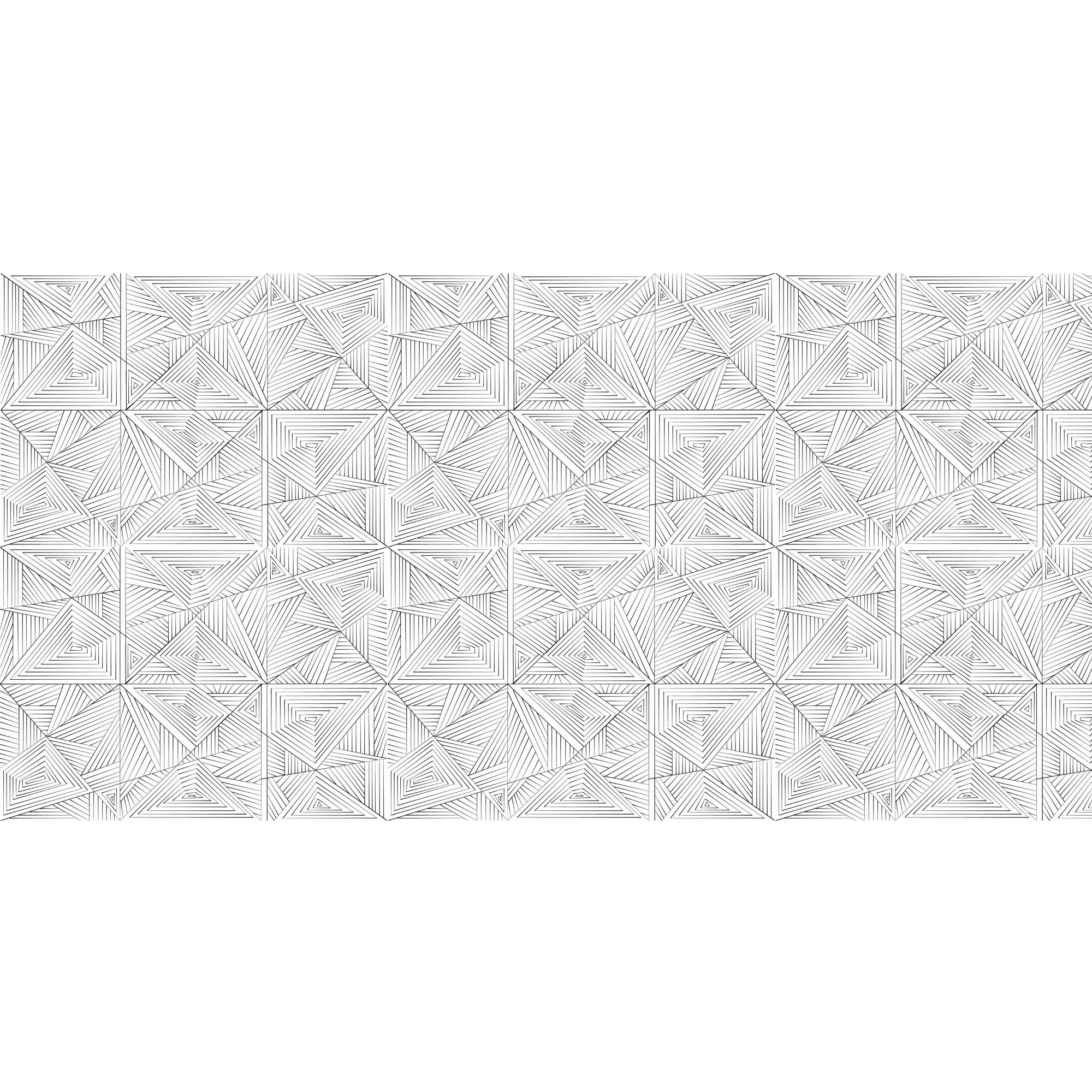 3279 / Geometric Triangle Wallpaper - Modern Abstract Art for Contemporary Home and Office Decor, Monochrome Design - Artevella