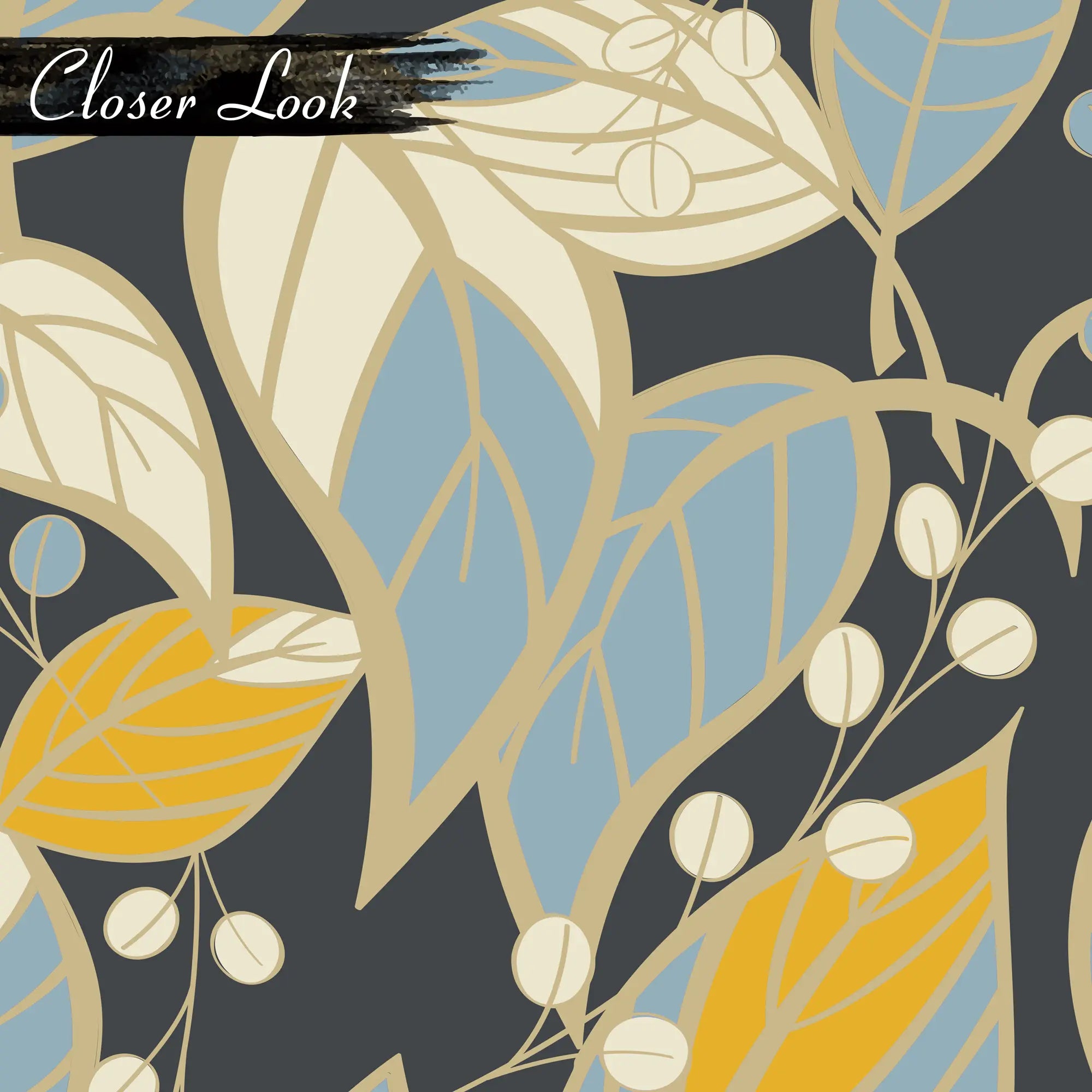 3280 / Elegant Autumn Leaf and Berries Wallpaper - Nature-Inspired Botanical Design for Cozy Home Interiors - Artevella