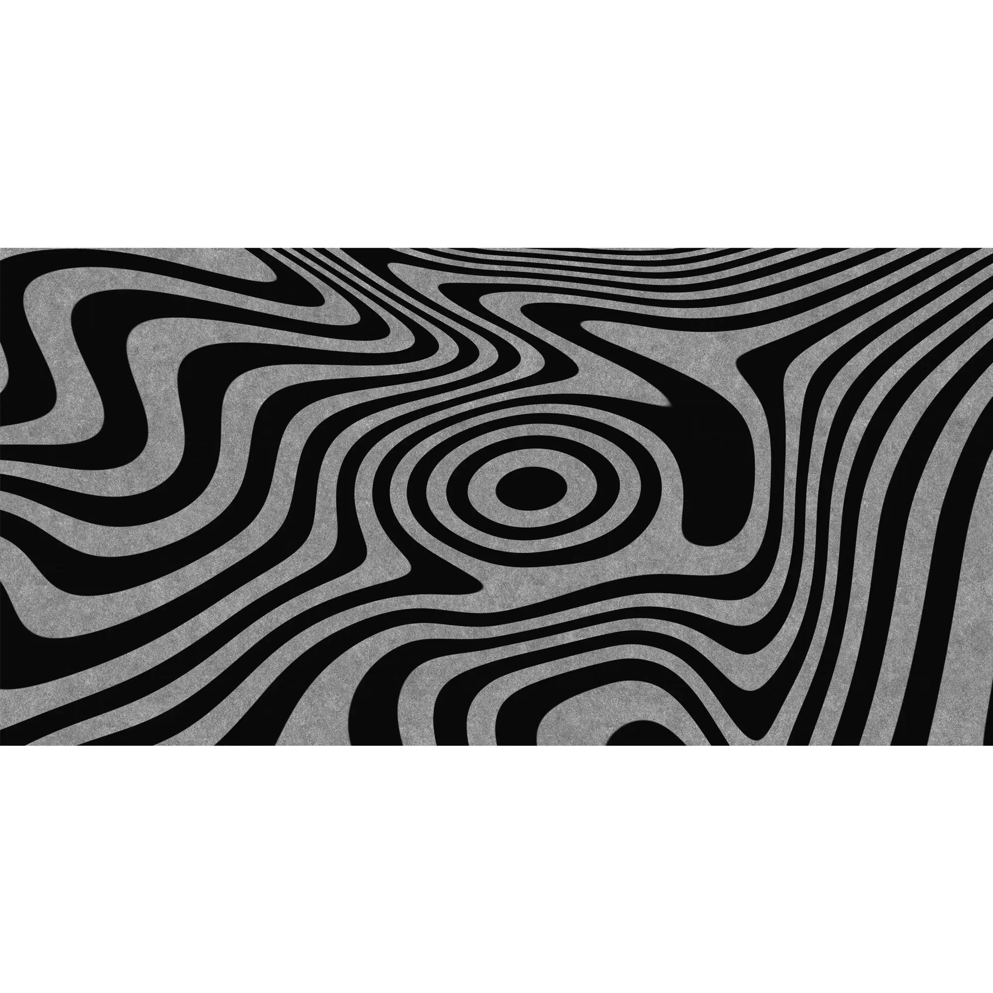 3286 / Abstract Optical Illusion Wallpaper, Modern Wavy Lines Wall Mural, Dynamic Monochrome Home Decor - Artevella