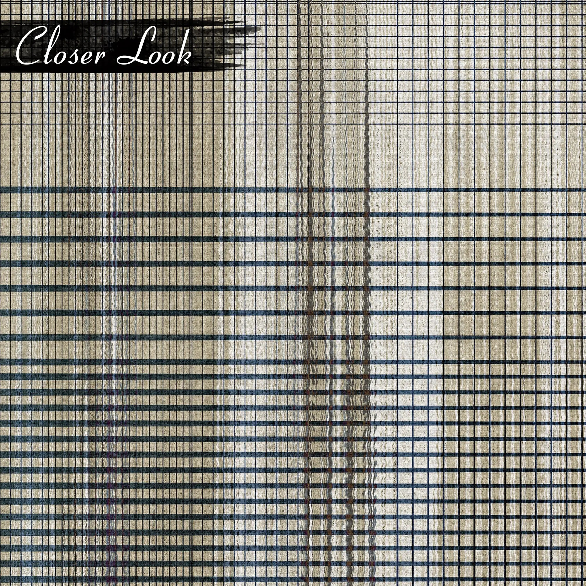 3293 / Abstract Plaid Wallpaper, Contemporary Grid Wall Mural, Neutral Tone Linear Design - Artevella