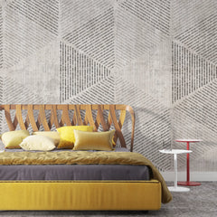 3298 / Contemporary Diamond Texture Wallpaper, Geometric Pattern Wall Mural, Neutral Tone Chic Decor - Artevella