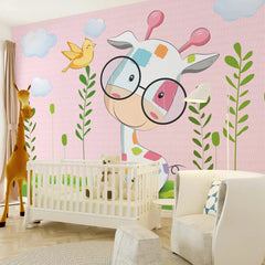 6047 / Playful Safari Room Decor: Nursery Peel and Stick Wallpaper with Fun Giraffe for Baby Room and Kids Bedroom Decor - Artevella