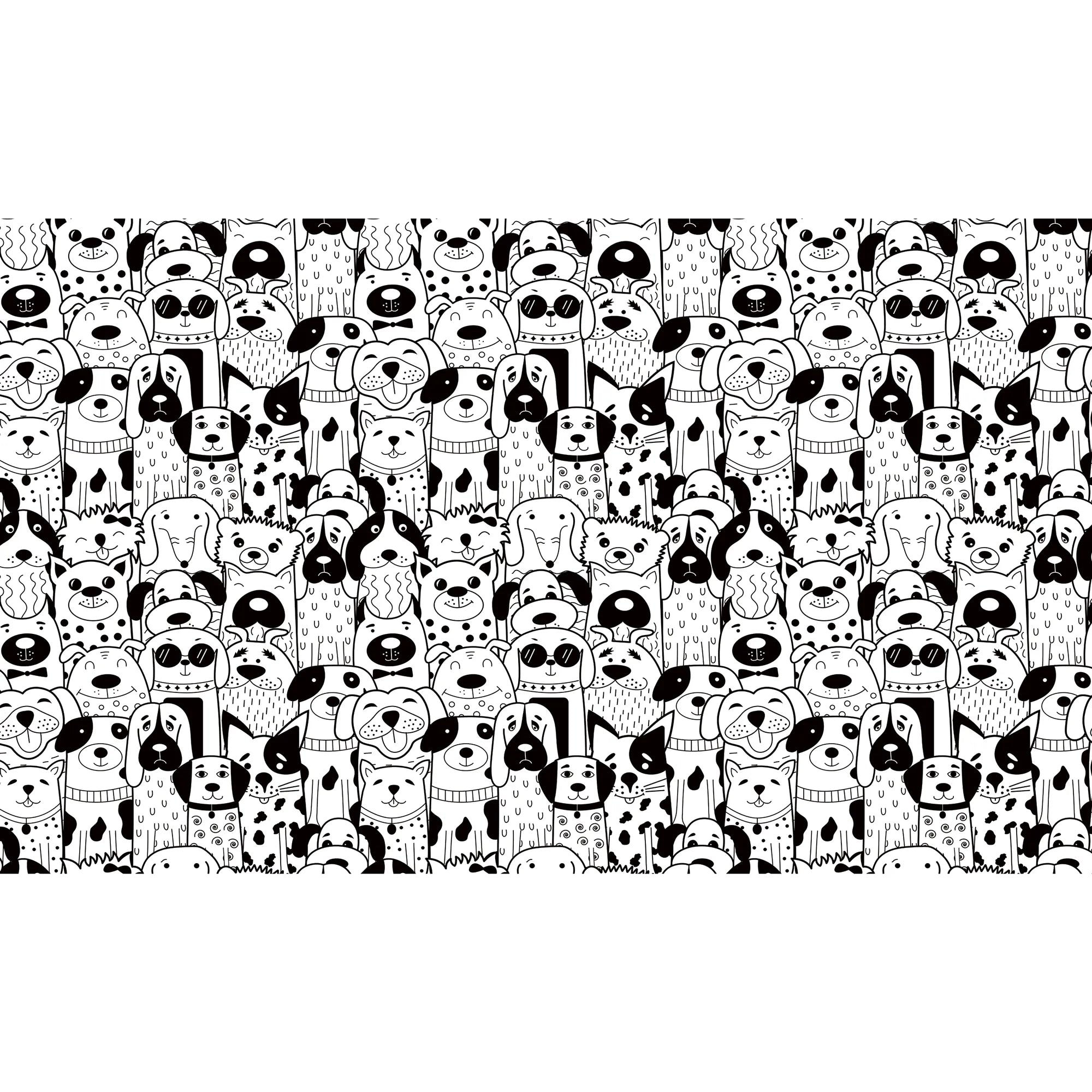 6072 / Peel and Stick Puppy Dogs Wallpaper - DIY Fun Kid Room Decor, Perfect for Baby Nursery