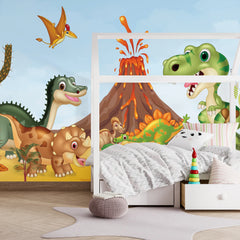 6077 / Fun Wallpaper - Peel and Stick Dinosaur Themed Nursery Decor for Kids Room