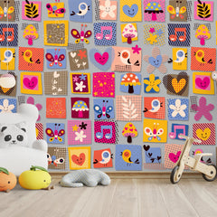 6089 / Fun Animal Mural Wallpaper: Removable Peel and Stick for Easy DIY Nursery Decor